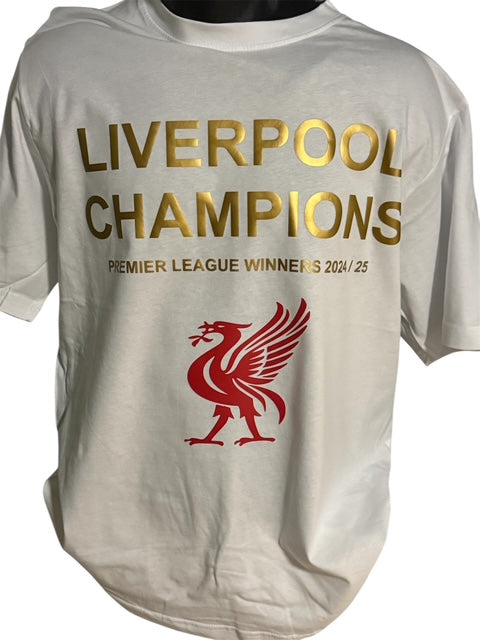 Mesterskabs T-Shirt i Guld Tryk med Bird