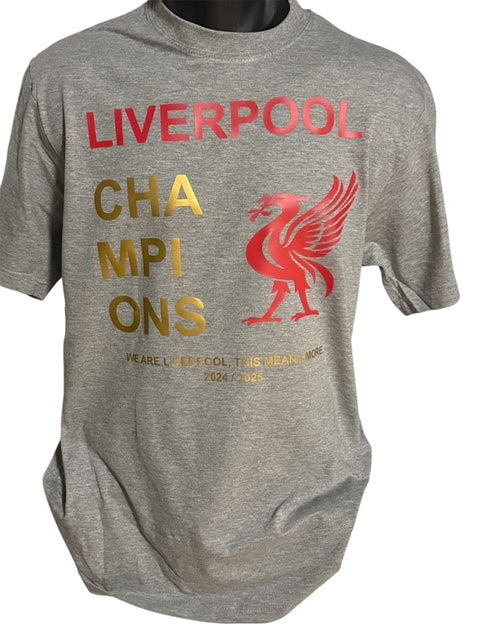 Mesterskabs T-Shirt i Guld Tryk med Bird